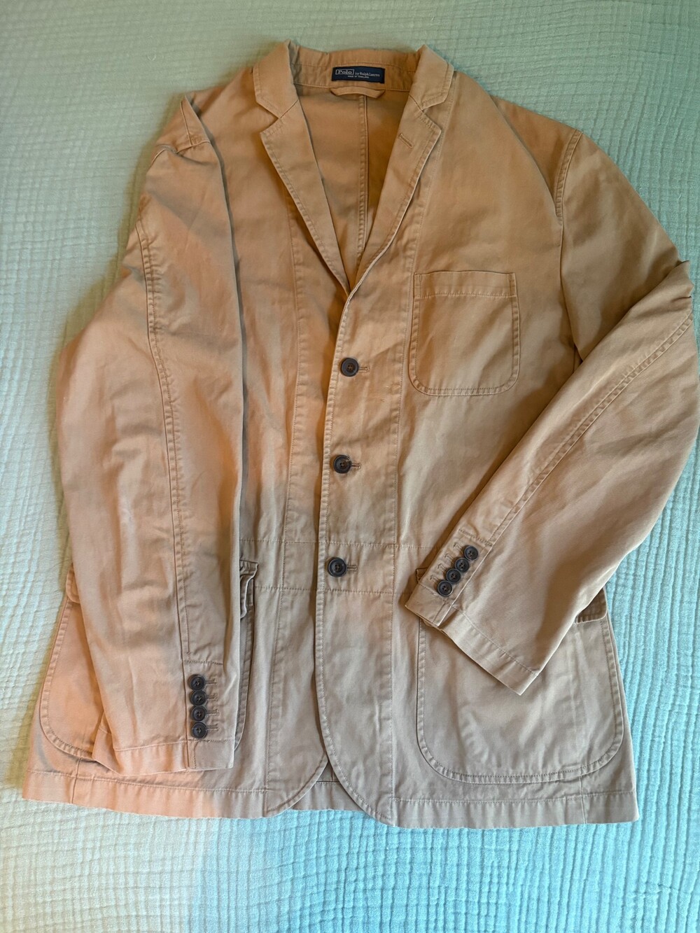Polo by Ralph Lauren Large Tan Cotton Blazer